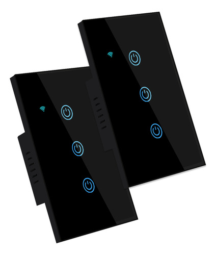 Conmutador Inteligente Pared Nexio 3 Botones Two Pack Wifi