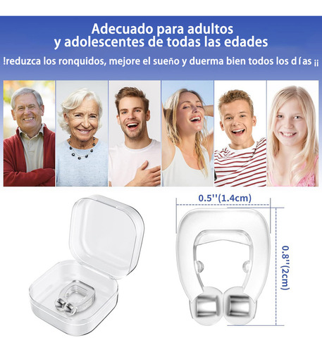 12 Clips Dilatador Nasal Anti Ronquidos Ayuda A Dejar Roncar Facilita Respira