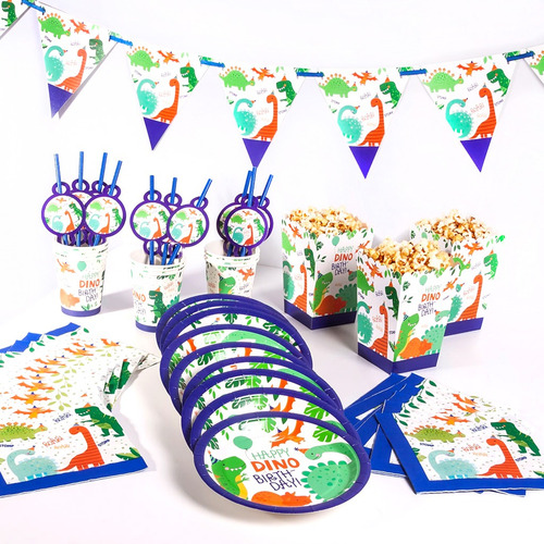 Platos Descartables Dinosaurios Pack X 10 Unidades