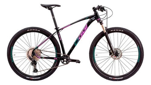 Bicicleta Oggi 7.2 Tam19 11v Deore Preto Verde Pink 2022 Tamanho Do Quadro L