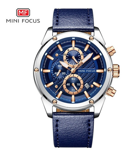 Relojes Cronógrafos Elegantes De Cuero Mini Focus 0161