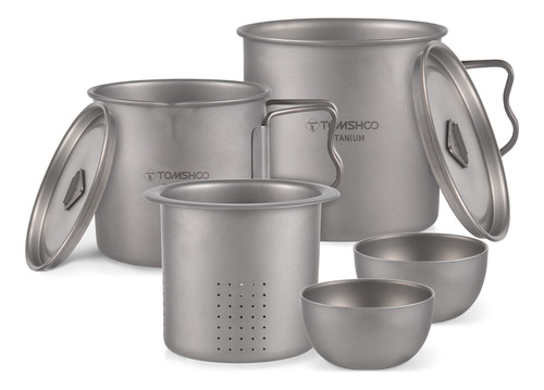 Set Titanium Cup Cup Para Acampar Al Aire Libre, Con Copa De