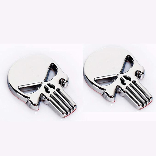 Calcomanas De Metal 3d Con Diseo De Calavera De Punisher, Pa