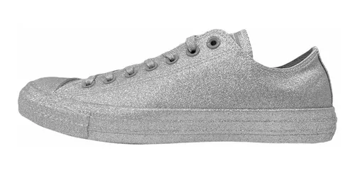 Tenis Converse Plateado Glitter Mujer | MercadoLibre