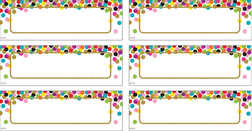 ® Etiquetas De Confeti Magnético, Paquete De 20