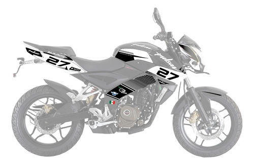 Kit De Graficos Pulsar 200 Ns Racing Listo Para Instalar Gri