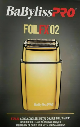 Afeitadora Babyliss Pro Barberology 4 Artists Foil Fx02 Dorada FxFS2g 110v/220v