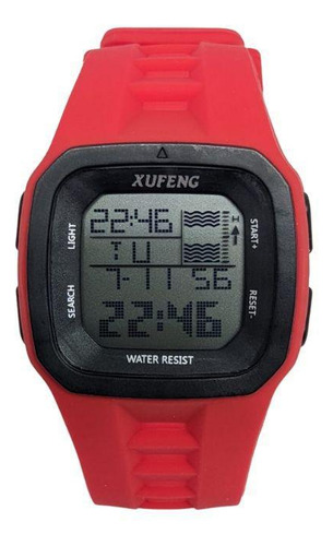 Relógio Masculino Xufeng 40 Digital Prova Dagua Vermelho