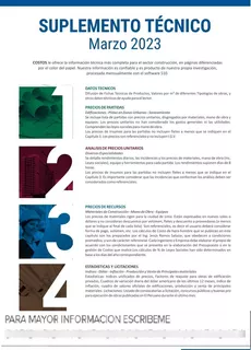 Suplemento Técnico Revista Costos - (actualizado) Peru 2023