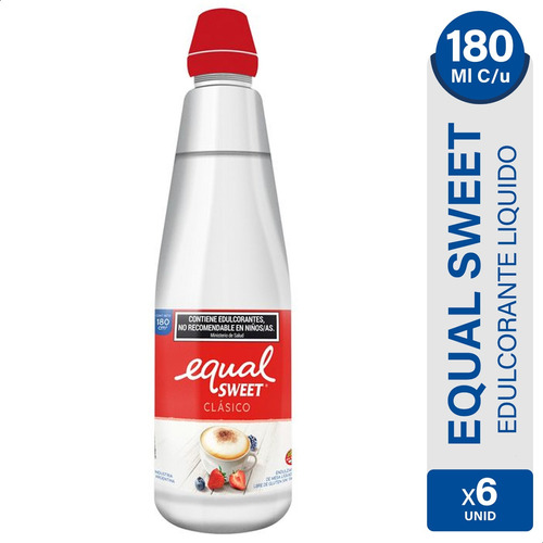 Edulcorante Equal Sweet Liquido Dulce 0 Calorías - Pack X6
