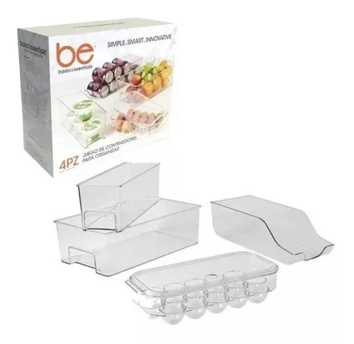 SNORF（24 Piezas）Contenedores para Alimentos, Organizador de Refrigerador  con Tapa, Tuppers/Tupper Herméticos para Lunch, Recipientes de Plastico para  Alimentos, Topera para Comida Topers/Toppers : : Hogar y Cocina