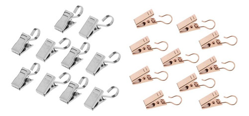 20pcs / Pack Clips De Cortina De Puerta Con Gancho