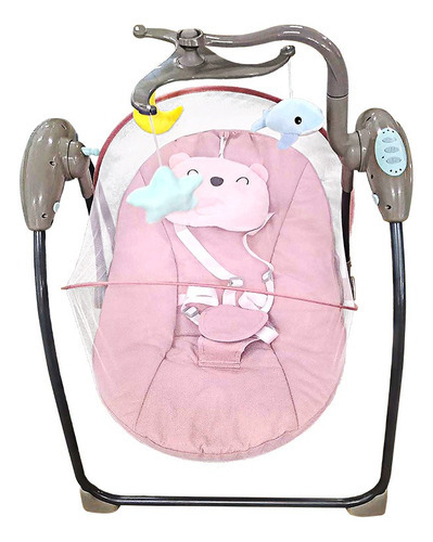 Silla Mecedora Para Bebe Bluetooth Rosa