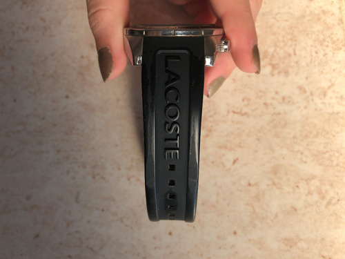 Relógio Lacoste Original - Preto Com Cronometro E Data