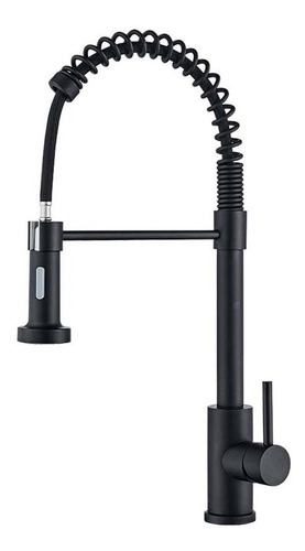 Imagen 1 de 9 de Llave Grifería Lavaplatos Cuello Cisne Flexible Negro
