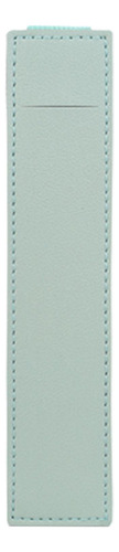 Estuche De Lápices De Cuero Pu Con Portalápices Azul Claro