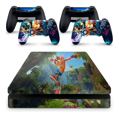 Skin Adesivo Protetor Para Ps4 Slim Crash Bandicoot B2