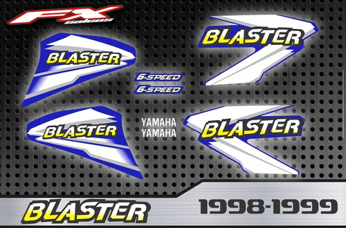 Calcos Simil Original Yamaha Blaster 1998-1999 Fxcalcos
