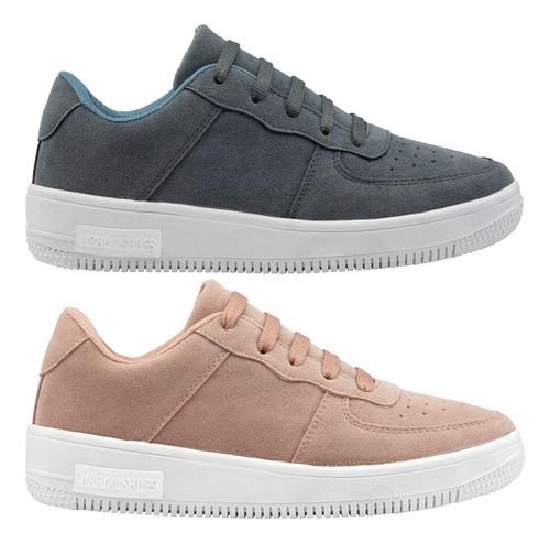 Kit Tenis Casual Urbano Carnaza Urban Shoes 256 Mujer Lacl