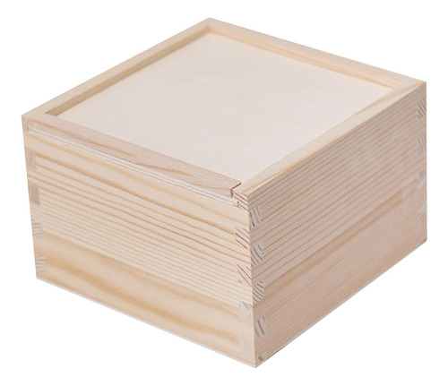 Caja De Almacenamiento De Madera Para Dulces De 12x12x8cm