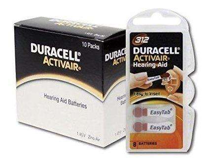 Duracell Activair Pilas Para Audífonos: Tamaño 312 (80 Bater