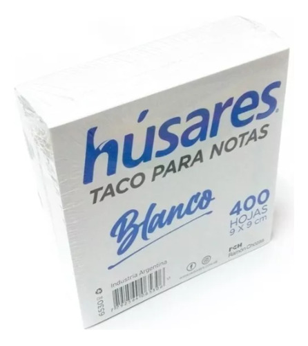 5 Taco Para Notas Blanco Husares 9 X 9 Cm 400 Hojas - 6530