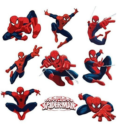 Spiderman Sticker Pack Para Decorar La Pared De La Habitacir