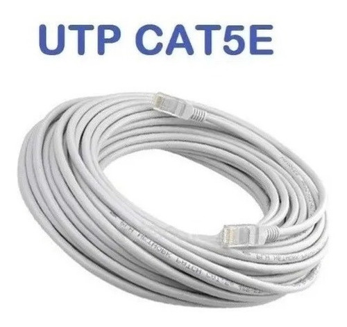 Cable De Red Utp Patch Cord Cat5e Certificado 15 Mts. Blanco