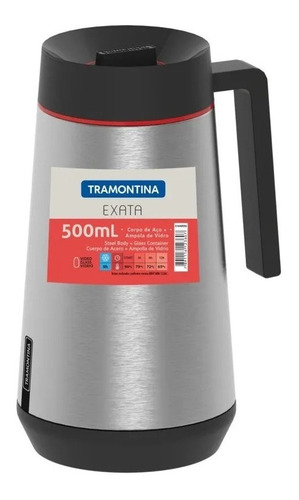 Jarra Térmica 500ml 0.5lt Tramontina Exata Acero Samihome