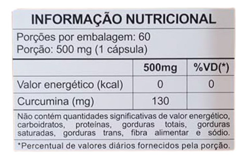 Cúrcuma 500mg 60 Cap True Source