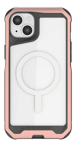 . Funda Ghostek Atomic Para iPhone 14 Aluminio Rosa Transp
