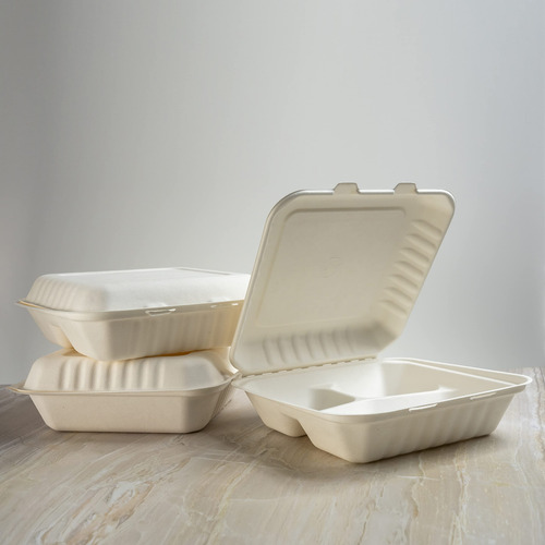 Recipientes Para Alimentos Green Wave 9x9x3, 3 Compartimento