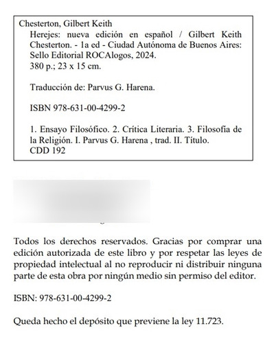 Herejes. Excelente Nueva Traducción Anotada Y Comentada.