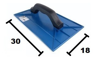 Imagem 2 de 9 de Kit 4 Unid Desempenadeira Lisa E Corrugada Azul P/ Massa
