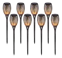Comprar Set X8 Antorcha Led Lámpara Solar Efecto Llama Estaca El Rey