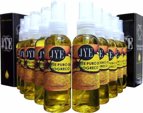 10 Botellas De Aceite Natural Jye Fenogreco Puro 600ml