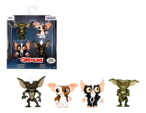 Gremlins 4 Figuras Gizmo Mohawk Stripe 100% Metal Jada