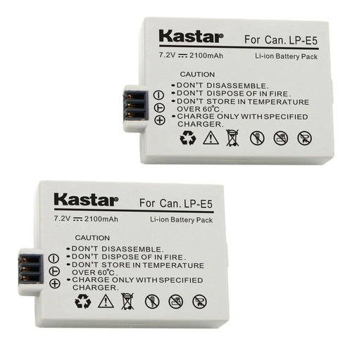 2 Baterias Lp-e5 Para Canon T1i Xsi Kiss X2