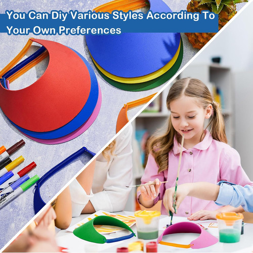 Outus Viseras De Espuma Diy Para Niños Con Pegatinas De Vera