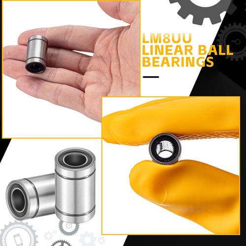 . Rodamiento De Bolitas Del Movimiento Linear 10pcs Lm8uu