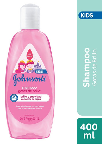 Shampoo Johnson's Niños Aceite De Argán Brillo 400 Ml