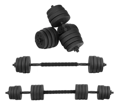 Conjunto de Halteres ​​PERPETUAL Ajustáveis com Barra Conectada Home Gym  (30 Kg)