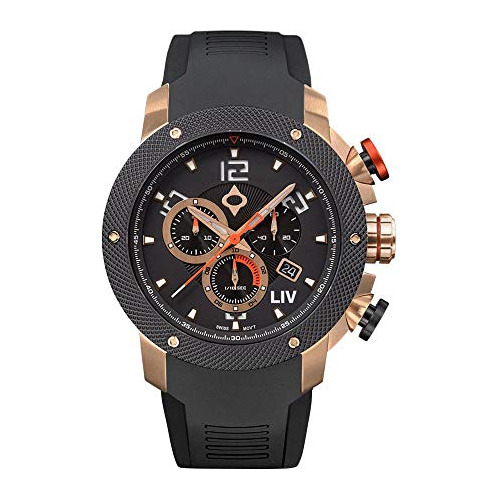 Reloj Casual Cronografo Suizo Con Pantalla Analogica Liv Gx1