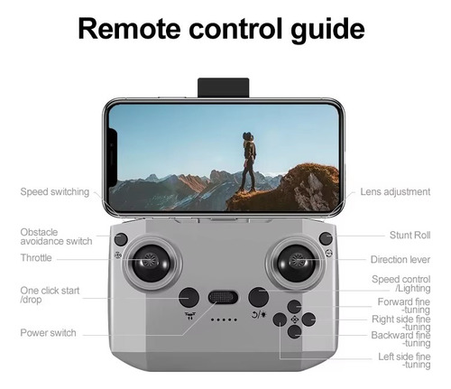 Mini Drone Gt3 Camera Hd C/ Sensor De Obstáculo E Altitude