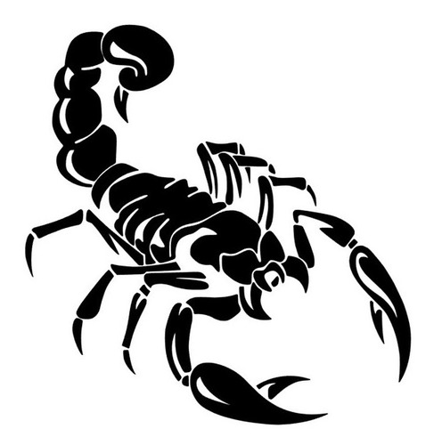 Scorpion, Pegatina Sticker Para Auto Pared Vidrio