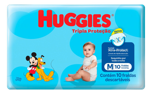 Fraldas Huggies Tripla Proteção M