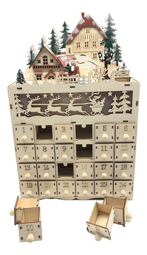 Gift Wooden Advent Calendar Treasure Box