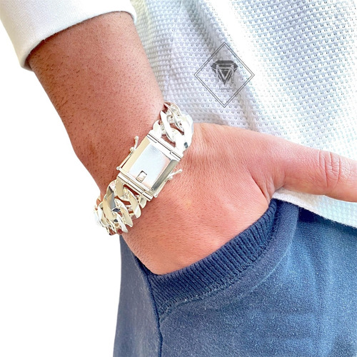 Conjunto Groumet Duplo Masculino Prata 925 F/ Gvta 22mm 70cm