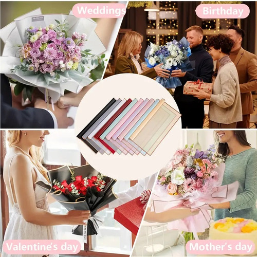 Jb 80 Impermeable Hojas Papel Coreano Ramos Florales 4
