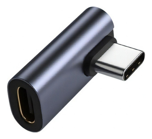 Adaptador Conector Otg Usb Tipo C En L 90° Hembra - Macho Color Negro